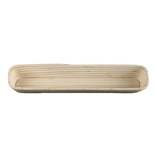 Frieling Sourdough Proofing Basket - 17-Inch x 4-Inch, Brown Rectangular - Natural Cane Bread Making Tools & Sourdough Accessories - Banneton Basket for Bread Baking Supplies - size: 17" x 4"