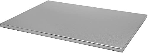 O'Creme Cake Drum Board Half Sheet Silver Rectangular 5-Pack - color: Silver, size: Full