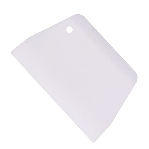 Tofficu 1pc Plastic Cake Scraper Non-Stick Icing Smoother Dough Scraper Cake Edge Tools for Bakery Pastry Kitchen Baking Supplies - size: 13.3cm*9cm*0.1cm