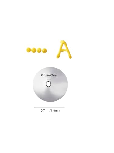 #3 Piping Tip for Writing, Tiny Detail, Dots, Royal Icing (3-Piece Set) - color: C
