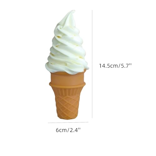 2PCS Fake Ice Cream Cone Prop for Bakery Display (White) - color: White, size: 2pcs