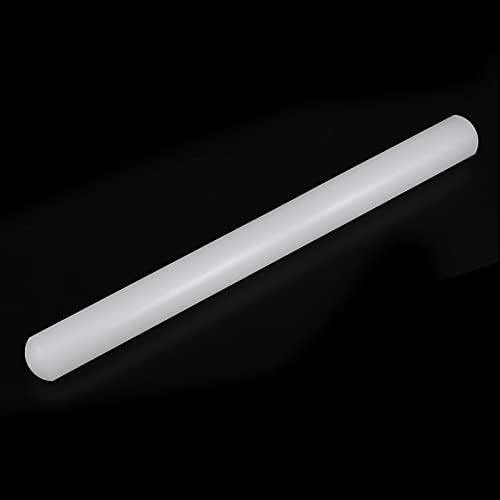 HARFINGTON Fondant Rolling Pin PP 50cm x 2.5cm Non Stick for Baking White - size: 19.69 Inch x 0.98 Inch