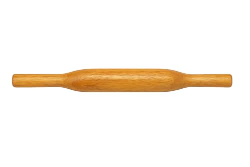 Handcrafted Wooden Rolling Pin,Belan,Belna,Traditional Belan for Roti, Chapati, Dough, Pastry – Handcrafted Hardwood Dough Roller with Easy Grip Handles – Smooth Finish (Thin Belan) - color: Thin Belan