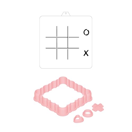 Cookie Cutter and Stencil Bundle Royal Icing Cookies Stencils Paint Your Own Biscuit Bakery Starter Kits Royal Icing Fondant Cutters Birthday Wedding Holiday Cookies Painting Coloring Pages Comb - style: Tic-tac-toe