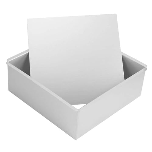 HERCHR Removable Square Cake Pan, 8.7inch Square Cake Mold Aluminum Mini Square Cheesecake Pan Cake Ring Mold for Mousse Cake, Chiffon, Bread, Brownies, Cake Mold Bakeware