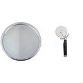 Pizza Pan,Wide Rim,16 In. & KitchenAid Classic Pizza Wheel, 9-Inch, Black - size: 16-Inch, style: Pizza Pan + Pizza Wheel,9-Inch