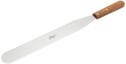 Ateco Straight Spatula with 14-Inch Stainless Steel Blade, Wood Handle, Silver - color: Wood, size: 14 inch