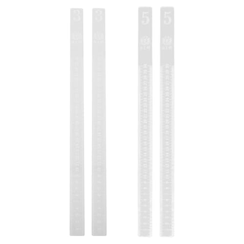 CALLARON 2 Pairs Rolling Strip Pin Rail Track Bar Leveler Leveling Device for Pastry Baking Cookies Transparent(3mm&5mm)