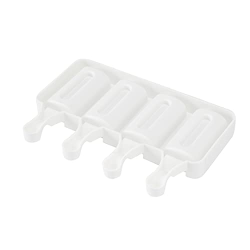 Restaurantware White Silicone Popsicle Mold, 4 Cavities, Cylinder, 1 Ct - size: 1 Count, style: Cylinder