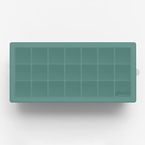 Ice Cube Tray with Lids, Small Silicone Molds for Cocktails & Drinks - color: Green