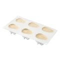 Pastry Tek 6 Cavities Chocolate Bunny Mold, 1 Oven-Ready Easter Candy Mold - Flexible, Freezable, White Silicone Bunny Pan, Easy Release, For Baking - Restaurantware - size: 1 Count, style: Bunny