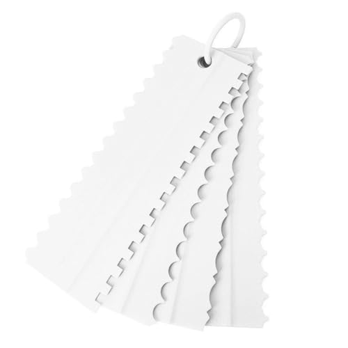 A Set of Cake Scraper 4pcs Plastic Double Sided Icing Smoother Frosting Comb Decorating Polisher Baking Diy Tool Accessories (White) - color: White