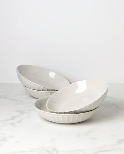 Lenox 897192 French Perle Scallop Dinner Bowls, Set of 4 - color: White, style: Dinner Bowls, Set of 4