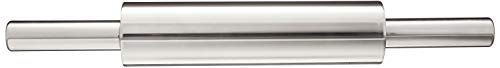 Fox Run Stainless Steel Rolling Pin With Handles, 18" x 2.6" x 2.8" Roller - style: Stainless Steel American-style Pin with Handles
