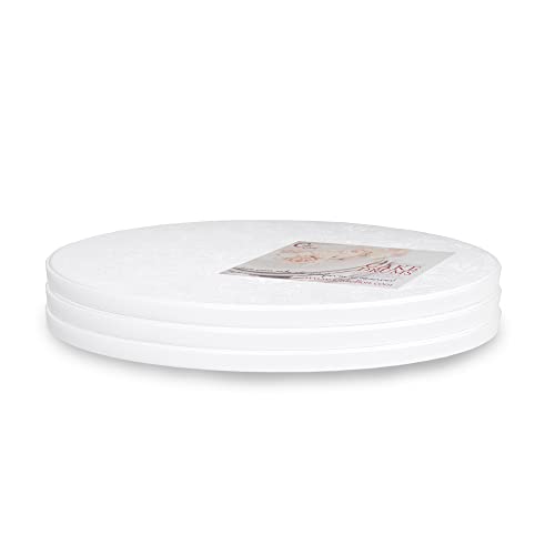 Cakebon Cake Boards Plastic - 12 Inch White Drums 3-Pack - Professional Cake Rounds - size: 12 Inches, style: 3 Pack