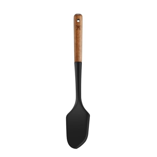 WAGENSTEIGER Silicone Head Scraping Spatula with Wooden Handle: Multi-Purpose Cooking Tool for Spreading, Baking and Mixing, Heat Resistant Cookware, Protects Surfaces with Gentle Head Design