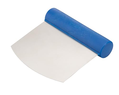 Matfer Bourgeat Stainless Steel Bench Scraper & Multi-Purpose Dough Cutter, Curved Edge, Flexible Edge - color: Flexible, size: Curved Edge