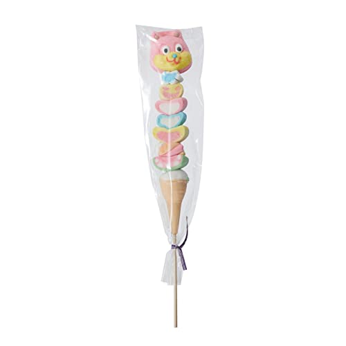 Tendwarm 100 Pcs 3x11 Inch Clear Long Cello Cellophane Treat Bags with 7 Mix Colors Twist Ties Perfect for Birthday Favor Candles Pretzel Icy Candy Popsicle - color: clear