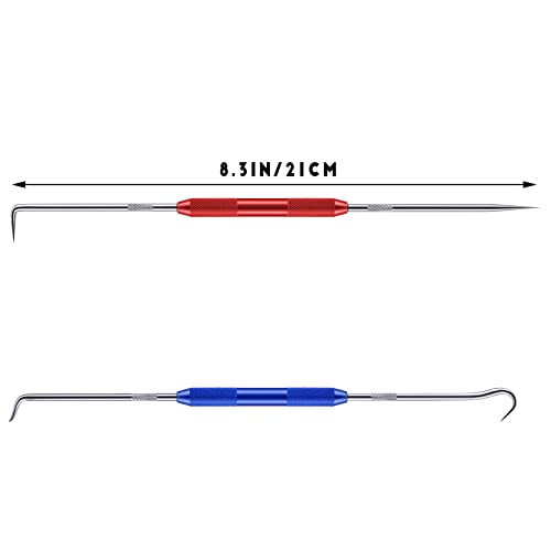 Zhehao 4 Pcs Double Pointed Scriber, 8.3" Metal Scribe Hook & Pick Tool Set