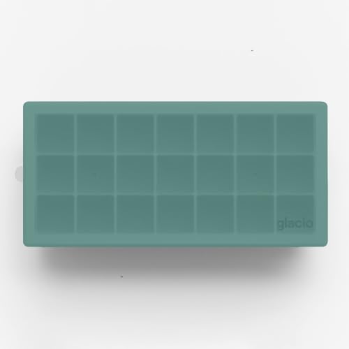 Ice Cube Tray with Lids, Small Silicone Molds for Cocktails & Drinks - color: Green