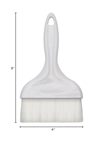 Soro Essentials- 4" Flat Nylon Pastry Basting Brush with Plastic Handle- Basting Baking Brush for Butter Oil Glazes BBQ Sauce Marinades & Grilling - size: 4 Inch