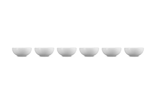 Le Creuset Stoneware Vancouver Pinch Bowls, Set of 6, White - color: White