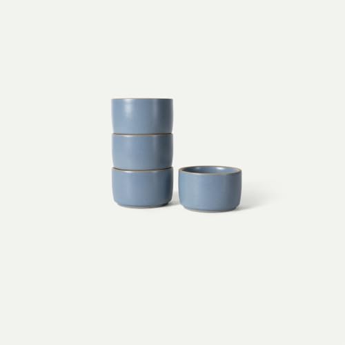 Mora Mini Ramekins Set of 4, 8oz Ceramic Pottery Baking Dishes - Microwave, Oven and Dishwasher Safe - Sky - color: Sky, size: Mini