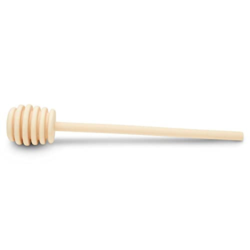 Wooden Honey Dipper Sticks, Honey Comb Wand Stirrers for Tea, Honeycomb Dripper Stir Spoons, Wood Dabber Combs Drizzler Sticks for Cake Pops, 8" Charcuterie Drizzle Dippers Pack of 6 by Woodpeckers - size: 8 inch