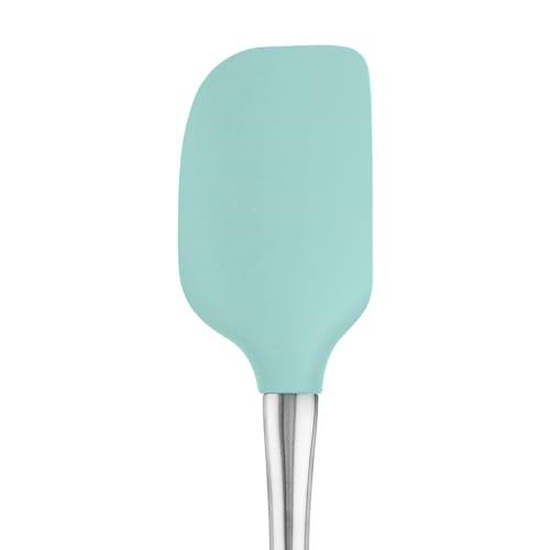 Tovolo Flex-Core Silicone Spatula, Stainless Steel Handle, Aqua - color: Aqua, style: Spatula