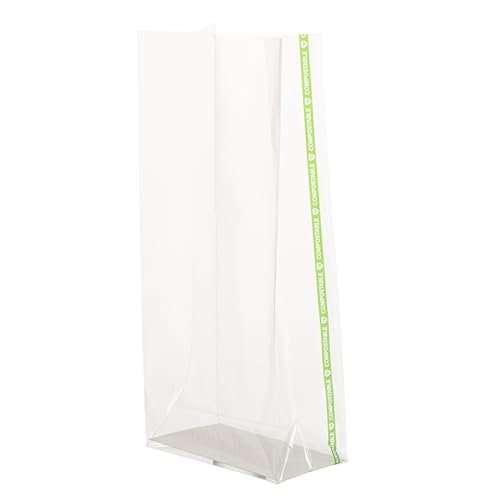 Resturantware Plastic Gusset Bags 100 Count 5" x 3" x 12" Wicker Dispensing Bottom Gusset Clear Plastic Bags Heat Sealable For Sourdough Bread Cookies Pastries Rolls For Home Bakers And Bakeries - size: 5" x 3" x 12" - Wicker Dispensing