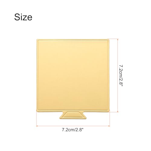 uxcell Mini Cake Boards, Grease Proof 7.2 x 7.2 cm/2.8 x 2.8" Gold 100pcs - color: Gold, size: 2.8 x 2.8 inch