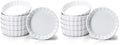 Taeochiy 8 Oz Creme Brulee Ramekins, Porcelain Ramekins Oven Safe, Round Tart Pan Mini Fluted Quiche Dishes, Set of 6, White (Pack of 2) - size: 5.1*1.1 (Pack of 2)