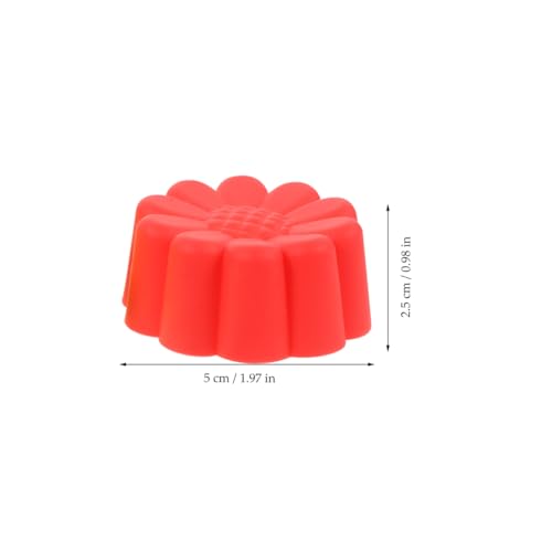 Amosfun Sunflower Silicone Baking Cups 12-pack Approx. 5X5X2.5cm