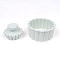 Tart Cutting Mold Set, 4 inch Fluted Round Cookie Cutter Round Double Cut and 2.5 inch Tart Tamper Plastic, Biscuit Cutter for Making Egg Tarts, Fondant Cakes(Baking Tray Not Included)