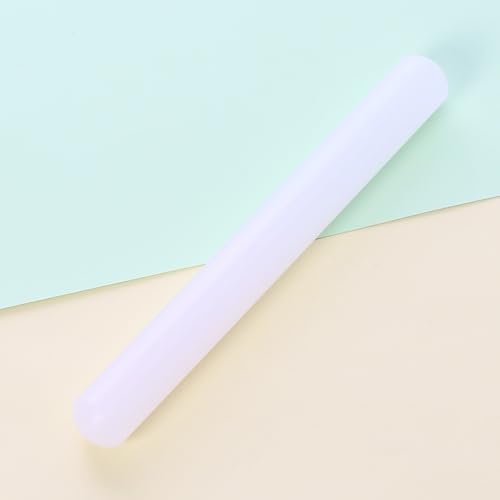 1 Piece PP Plastic Rolling Pin Fondant Rolling Pin Non-Stick Dough Roller Fondant Roller Pastry Roller Clay Roller Clay Rolling Pins for Dough Fondant Cookie Pastry Pizza Clay, 33 x 2.5cm
