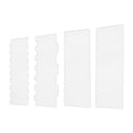 4 Pack Clear Cake Combs, Clear Acrylic Cake Smoother Scraper