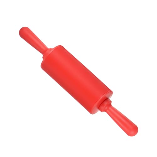 Silicone Rolling Pins, 9.25" Length, Silicone Non-Stick Ergonomic Handle Fondant Dough Roller Red - (Applications: for Baking DIY Projects) - color: Red, size: 23.5cm x 4.2cm