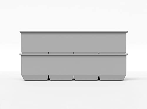Ice Cube Molds, 2 Pack Silicone Trays for 8 Large Square Cubes - color: 2" Cube (Gray)