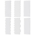 Zorfeter 6 PCS Clear Acrylic Cake Decorating Scraper Set