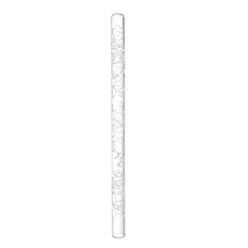HARFINGTON Acrylic Embossed Rolling Pin 6.3 Inch Safflower 3D Pattern Acrylic Non-Stick Roller Fondant Embossing Clay Rolling Pin Textured for Baking Cookie Pastry Clay Dough - style: Safflower Pattern