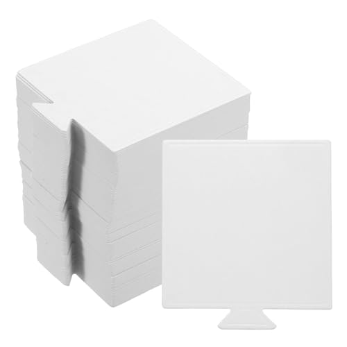 uxcell 100pcs Mini Cake Boards, Mousse Cake Cardboards Square Cake Bases Plates Cupcake Dessert Displays Base Tray for Cakes, Pastries, Dessert Base - Grease Proof (White) - color: White, size: 2.8 x 2.8 inch