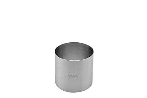 Ateco Round Cake Ring Dessert Mold, 3" High x 3.125" Diameter, Stainless Steel - size: 3" High x 3.125" Diameter