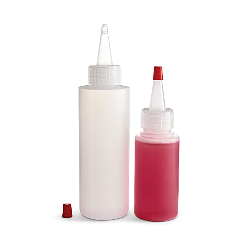 Mrs. Anderson's Baking Mini Squeeze Bottles with Caps, Clear, 2-Ounce and 4-Ounce, 2-Piece Set