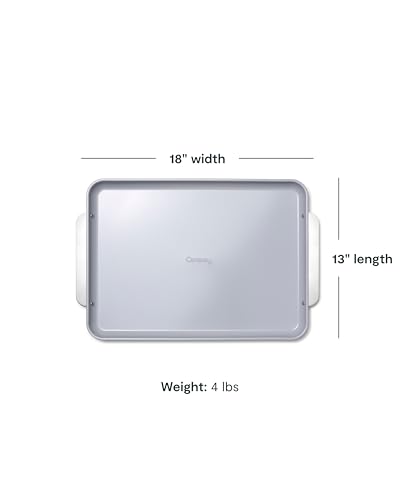 Caraway Non-Stick Ceramic Large Baking Sheet Duo - color: Cream, size: 2x Large 18" x 13"