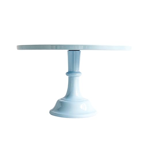 Pedestal 11-Inch Pale Blue Cake Stand Durable Melamine Dessert Display - color: Pale Blue