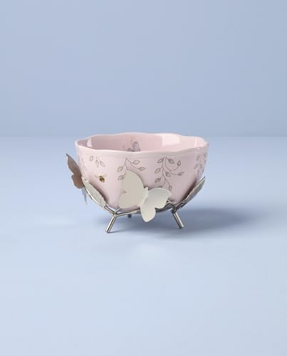 Lenox Butterfly Meadow Porcelain Decorative Bowl with Stand - style: Bowl with Stand