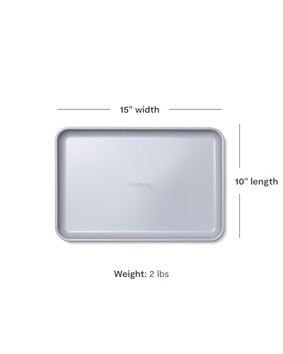 Caraway Non-Stick Ceramic Medium Baking Sheet Duo - color: Gray, size: 2x Medium 10" x 15"