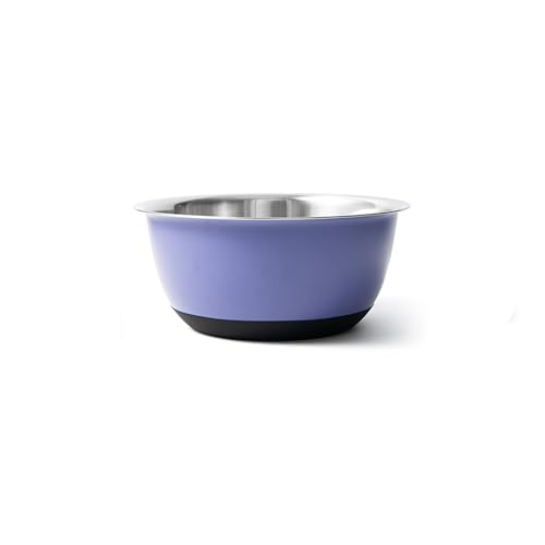 Fox Run Stainless Steel Mixing Bowl, 6.25 Quart Purple Mixing Bowl - color: Purple, size: 6.25 Quart
