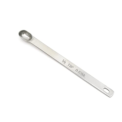 1PCS 1/8TSP(0.63ML) Measuring Spoon, Stainless Steel Long Handle Teaspoons - size: 1/8tsp|0.63ml