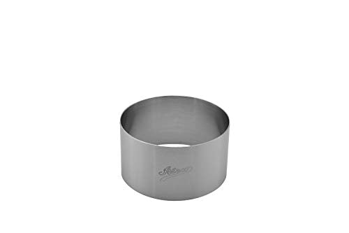 Ateco Round Cake Ring Dessert Mold, 1.75" High x 3.125" Diameter, Stainless Steel - size: 1.75" High x 3.125" Diameter